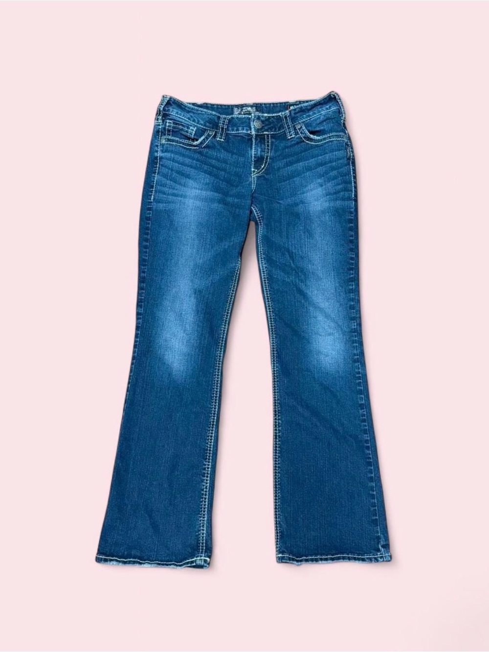 Silver Jeans Suki Mid Slim Boot Jeans W31 L31 Dark Wash Stretch Denim